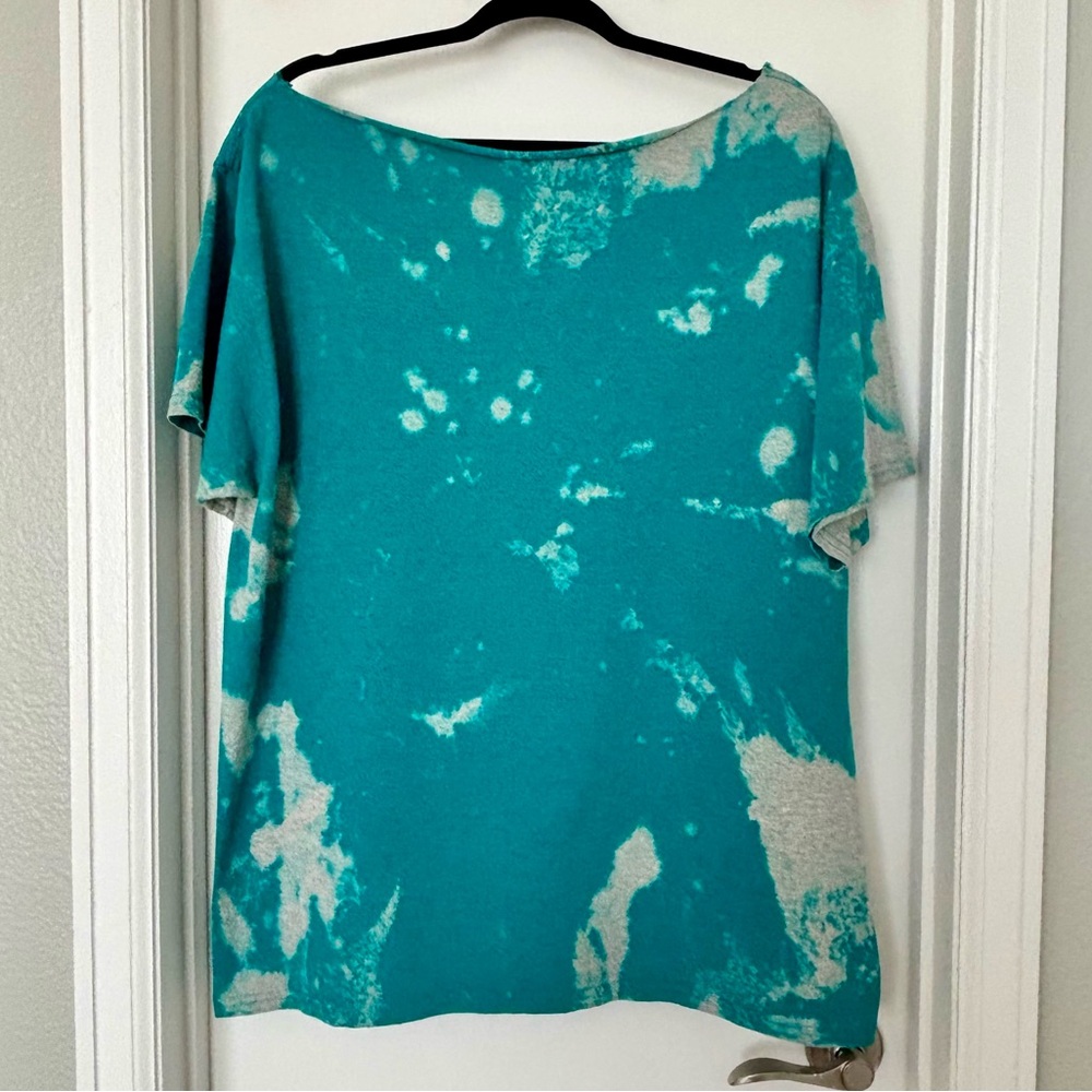 AC/DC • Vintage Teal Tie-Dye ‘Highway to Hell’ Tour Merch Graphic Tee - Size XL - Picture 3 of 9